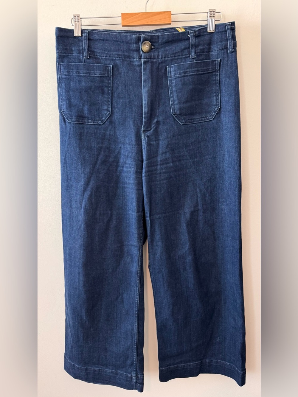 Anthropologie Maeve The Colette High Rise Wide Leg Jeans Dark Wash Size 31